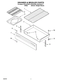 04 - Drawer And Broiler parts for Whirlpool Range RF376LXGT2 from AppliancePartsPros.com