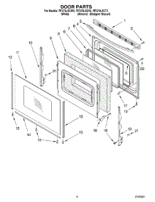 05 - Door parts for Whirlpool Range RF376LXGT2 from AppliancePartsPros.com