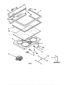 Cooktop / Back Splash parts for Whirlpool Range GJP84800 from AppliancePartsPros.com