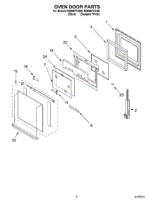 04 - Oven Door parts for Whirlpool Range RS696PXGB9 from AppliancePartsPros.com