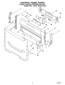 02 - Control Panel parts for Whirlpool Range SF387LEKQ0 from AppliancePartsPros.com