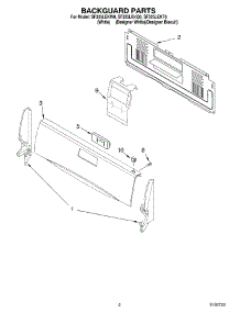 02 - Backguard parts for Whirlpool Range SF325LEKW0 from AppliancePartsPros.com