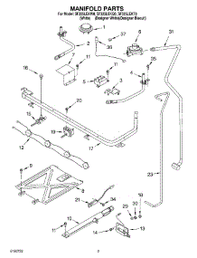 03 - Manifold parts for Whirlpool Range SF325LEKW0 from AppliancePartsPros.com