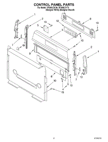 02 - Control Panel parts for Whirlpool Range SF380LEKQ0 from AppliancePartsPros.com