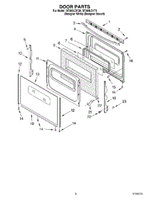 06 - Door, Optional parts for Whirlpool Range SF380LEKQ0 from AppliancePartsPros.com