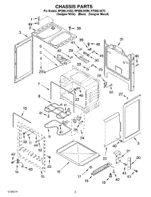 03 - Chassis parts for Whirlpool Range RF389LXKB0 from AppliancePartsPros.com