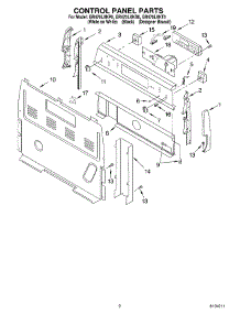 02 - Control Panel parts for Whirlpool Range GR470LXKB0 from AppliancePartsPros.com