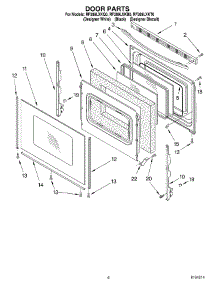 05 - Door parts for Whirlpool Range RF389LXKQ0 from AppliancePartsPros.com