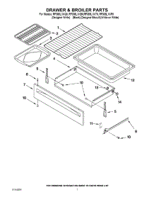 05 - Drawer & Broiler Parts parts for Whirlpool Range RF388LXKQ0 from AppliancePartsPros.com