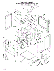 03 - Chassis parts for Whirlpool Range RF199LXKB0 from AppliancePartsPros.com