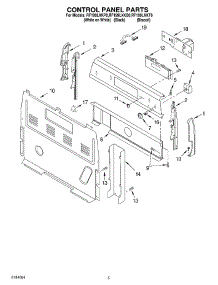 04 - Control Panel parts for Whirlpool Range RF199LXKB0 from AppliancePartsPros.com