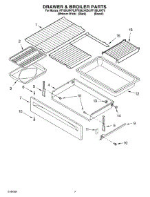 05 - Drawer & Broiler parts for Whirlpool Range RF199LXKT0 from AppliancePartsPros.com