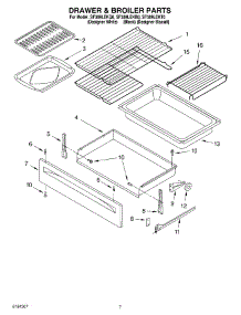 05 - Drawer & Broiler parts for Whirlpool Range SF389LEKB0 from AppliancePartsPros.com