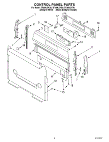 02 - Control Panel parts for Whirlpool Range SF389LEKT0 from AppliancePartsPros.com