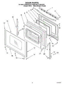 06 - Door parts for Whirlpool Range SF389LEKT0 from AppliancePartsPros.com