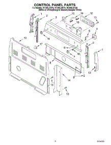 02 - Control Panel parts for Whirlpool Range RF390LXKP0 from AppliancePartsPros.com