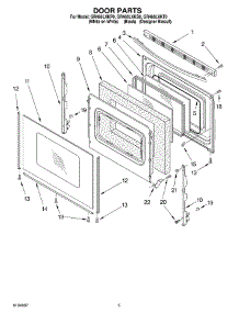 04 - Door parts for Whirlpool Range GR460LXKT0 from AppliancePartsPros.com