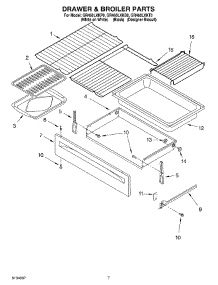 05 - Drawer & Broiler parts for Whirlpool Range GR460LXKB0 from AppliancePartsPros.com