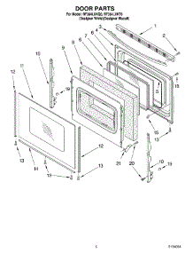 04 - Door parts for Whirlpool Range RF364LXKQ0 from AppliancePartsPros.com