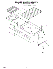 05 - Drawer & Broiler parts for Whirlpool Range RF364LXKQ0 from AppliancePartsPros.com