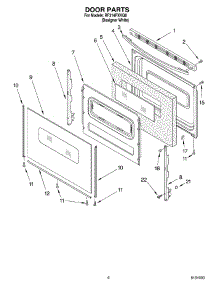 05 - Door, Optional parts for Whirlpool Range RF314PXKQ0 from AppliancePartsPros.com