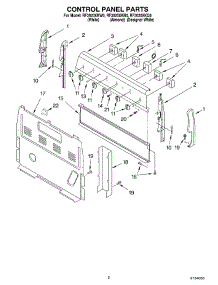 02 - Control Panel parts for Whirlpool Range RF3020XKW0 from AppliancePartsPros.com