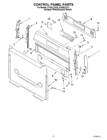 02 - Control Panel parts for Whirlpool Range SF369LEKT0 from AppliancePartsPros.com