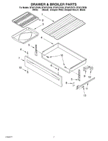 05 - Drawer And Broiler parts for Whirlpool Range SF367LEKV0 from AppliancePartsPros.com