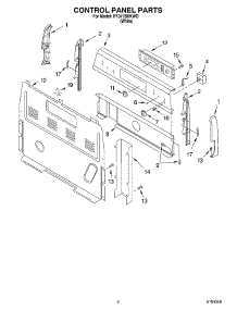 02 - Control Panel parts for Whirlpool Range RF341BXKW0 from AppliancePartsPros.com