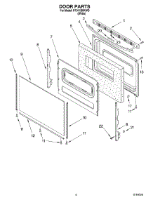 05 - Door, Optional parts for Whirlpool Range RF341BXKW0 from AppliancePartsPros.com