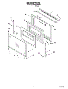 06 - Door, Optional parts for Whirlpool Range SF341BEKW0 from AppliancePartsPros.com