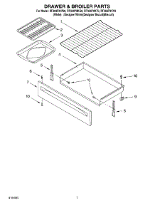 05 - Drawer & Broiler parts for Whirlpool Range RF364PXKV0 from AppliancePartsPros.com