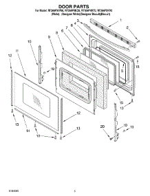 04 - Door parts for Whirlpool Range RF364PXKQ0 from AppliancePartsPros.com