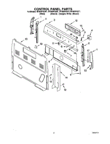 02 - Control Panel parts for Whirlpool Range RF365PXGT1 from AppliancePartsPros.com