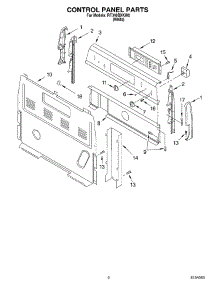 02 - Control Panel parts for Whirlpool Range RF340BXKW0 from AppliancePartsPros.com