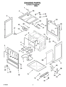 03 - Chassis parts for Whirlpool Range RF340BXKW0 from AppliancePartsPros.com
