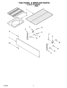 04 - Toe Panel & Broiler parts for Whirlpool Range RF340BXKW0 from AppliancePartsPros.com
