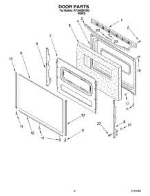 05 - Door, Optional parts for Whirlpool Range RF340BXKW0 from AppliancePartsPros.com