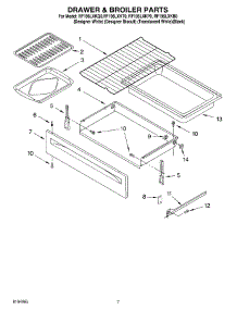05 - Drawer And Broiler parts for Whirlpool Range RF196LXKQ0 from AppliancePartsPros.com