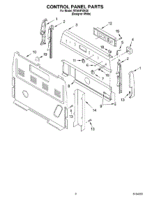 02 - Control Panel Parts parts for Whirlpool Range RF361PXKQ0 from AppliancePartsPros.com