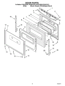 05 - Door, Optional parts for Whirlpool Range RF365PXKW0 from AppliancePartsPros.com