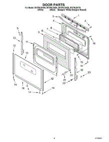 06 - Door parts for Whirlpool Range SF379LEKW0 from AppliancePartsPros.com