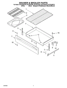 05 - Drawer & Broiler parts for Whirlpool Range SF379LEKV0 from AppliancePartsPros.com
