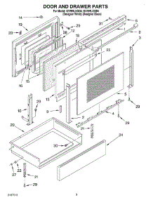 03 - Door And Drawer parts for Whirlpool Range GY395LXGB4 from AppliancePartsPros.com
