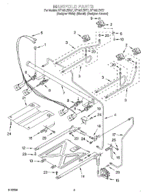 03 - Manifold parts for Whirlpool Range SF197LEHZ7 from AppliancePartsPros.com