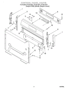 02 - Control Panel parts for Whirlpool Range SF197LEHQ7 from AppliancePartsPros.com