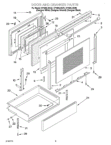 03 - Door And Drawer parts for Whirlpool Range GY395LXGQ3 from AppliancePartsPros.com
