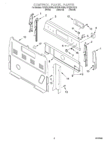 02 - Control Panel parts for Whirlpool Range RF376LXGW3 from AppliancePartsPros.com