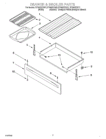 05 - Drawer And Broiler parts for Whirlpool Range SF362BEGN7 from AppliancePartsPros.com