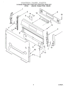02 - Control Panel parts for Whirlpool Range SF387LEGW7 from AppliancePartsPros.com